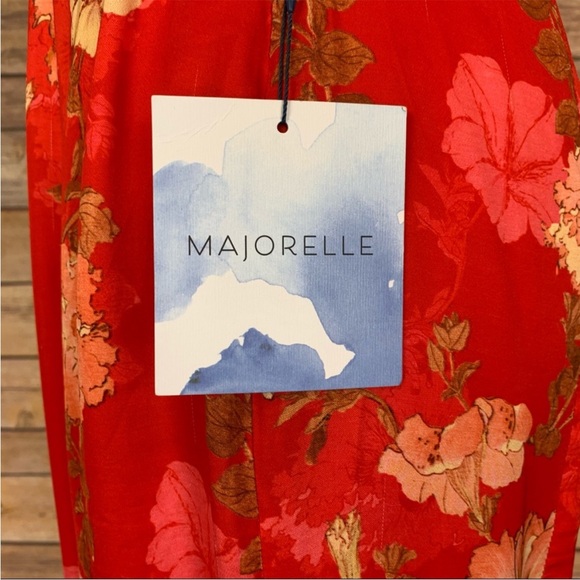 MAJORELLE Marissa Candy Apple Lace up Maxi Dress - Picture 12 of 13